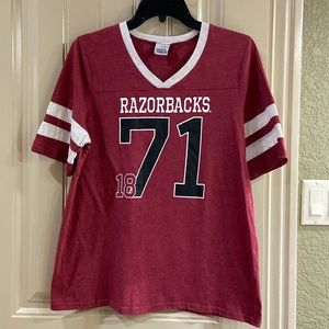 Football Style Tee By Creative Apparel Brand.  EUC!